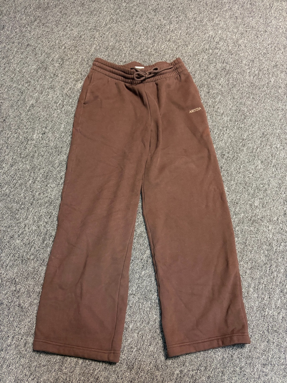 Aritzia Brown Wide-Leg Sweatpants